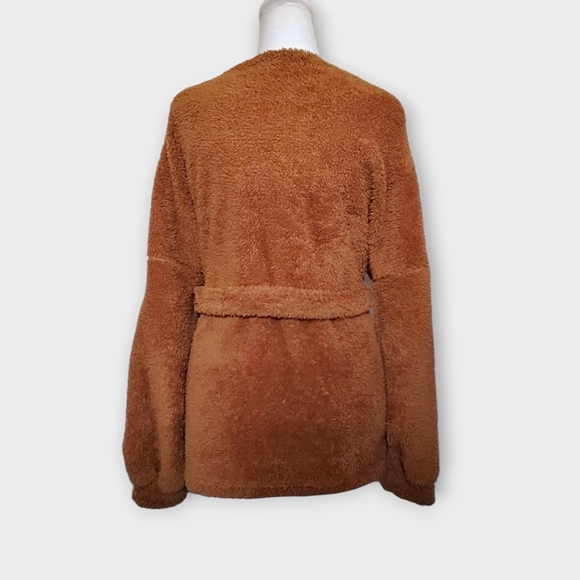 Front Tie Teddy Sweater - Picture 4 of 6